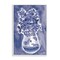 Stupell Industries Chinoiserie Vase on Blue Framed Giclee, design by Hannah Byatt